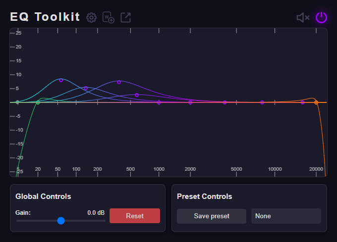 EQ Toolkit equalizer interface